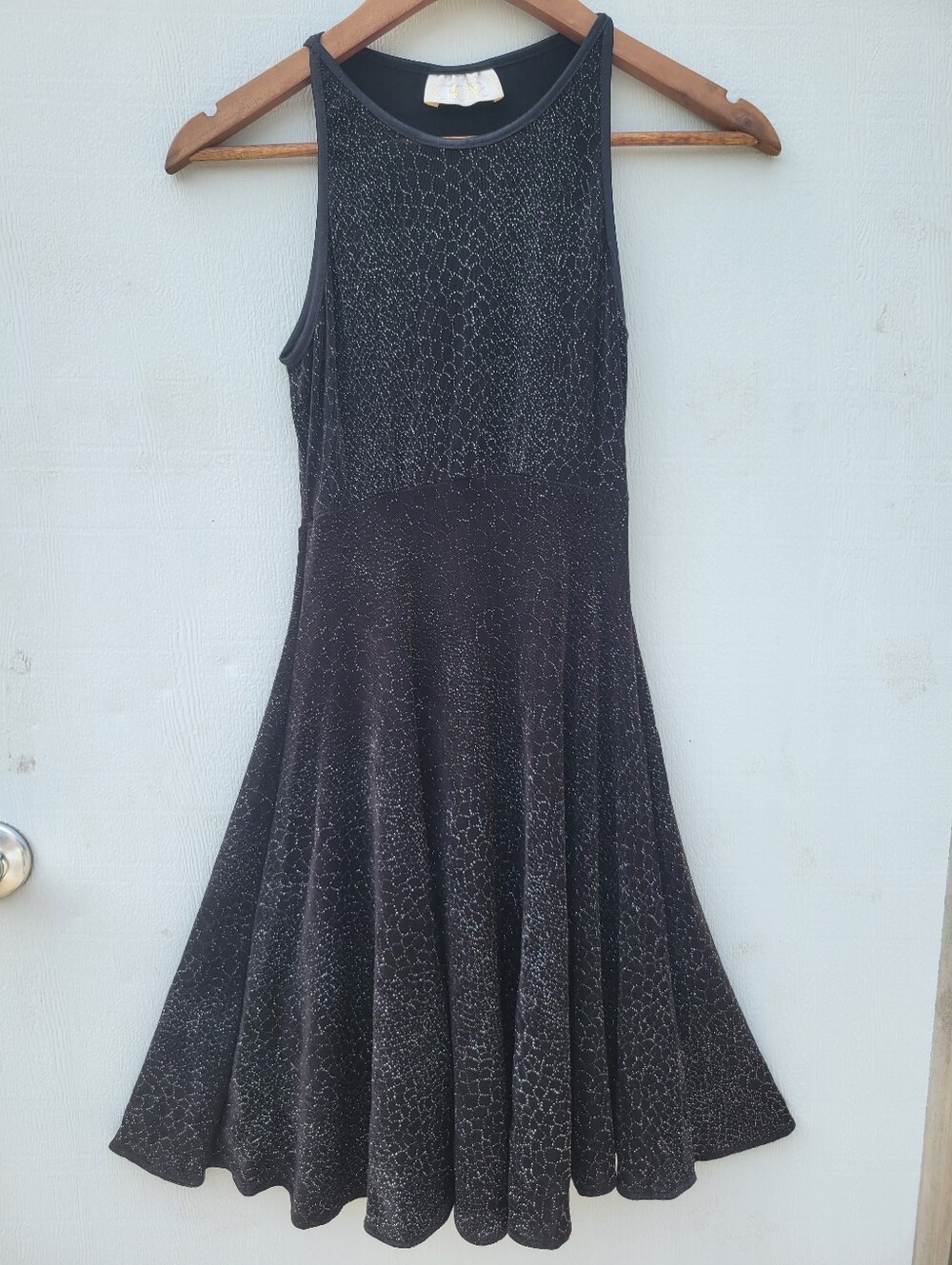 Cache Black Sparkle Mini Dress